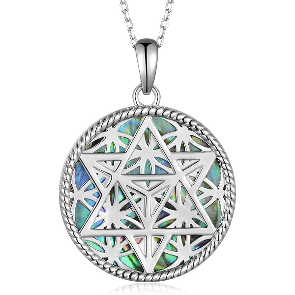 WithLoveSilver Sterling Silver Celtic Knot & Star Of David Pendant – Flower Of Life Design, 925 Silver, 7.9g