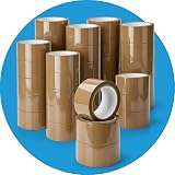Stick Well Brown Packing Tape 48mm x 66m 36 Rolls Industrial Duty Low Noise