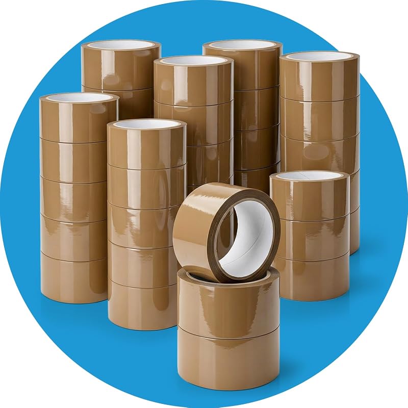 Stick Well Brown Packing Tape 48mm x 66m 36 Rolls Industrial Duty Low Noise