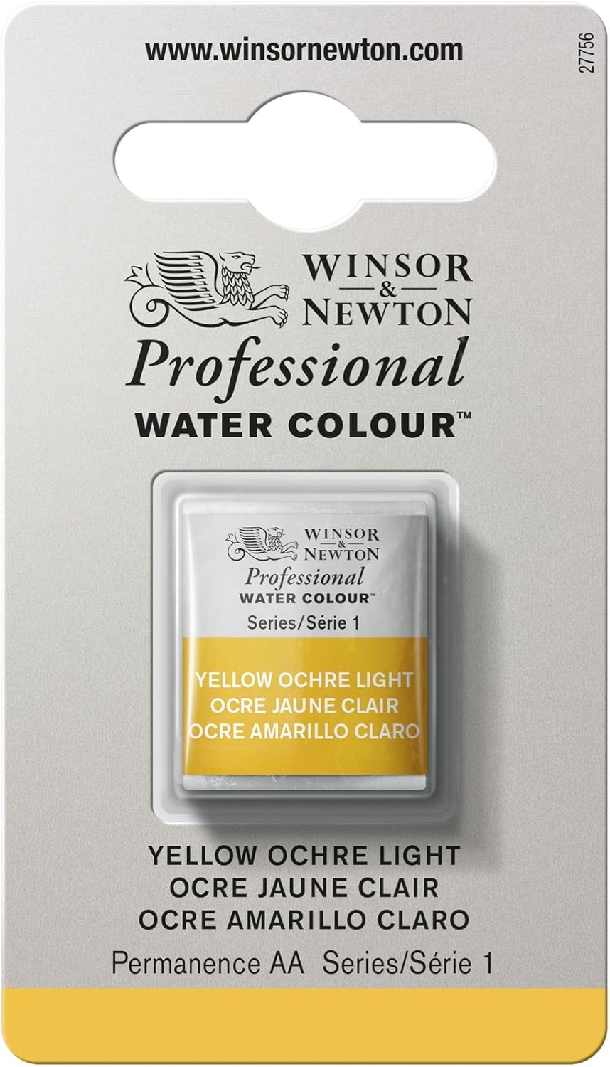 Winsor & Newton 1/2 Godet Professional Water Colour, Ocre Jaune Clair, Light Yellow Ochre
