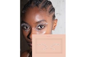 Eye Dazzle Face Jewels by Mercy London Eye Liner Crystal Costume Accessories Face Gems Jewels All in One Halloween Headpiece Stick On