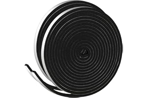 Vefhby Foam Tape Weather Stripping, 1/2In x 1/4In x 33Ft High Density Weather Stripping Door Seal Strip, Self Adhesive Foam I