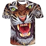 Genuxury Fashion Mens 3D Digital Printed Design Pattern T-Shirts Top Tees