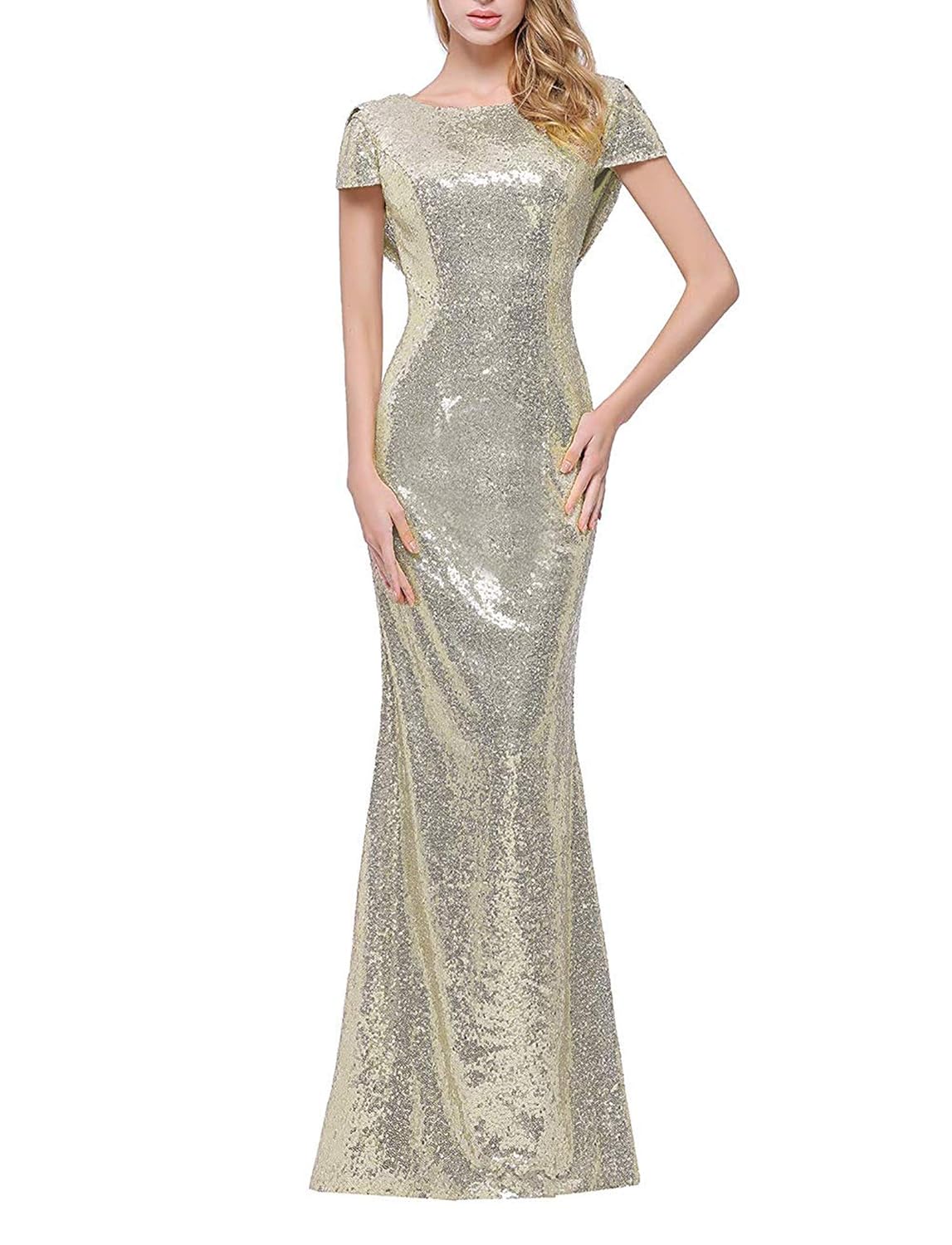 shiny rose gold dress