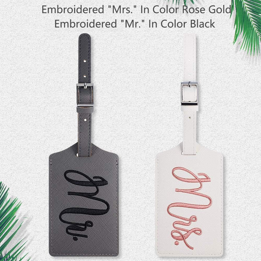 O Woda Etiqueta Para Equipaje Mr And Mrs Identificador Etiqueta Para Pareja Maleta Viaje Luna De Miel Boda Novia Fiesta De Compromiso Ideas Regalo 2 Pack Gris Amazon Es Oficina Y Papeleria