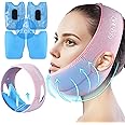 REVIX Wisdom Tooth Ice Pack Wrap with 3D Sewing Design Face Ice Pack for Jaw, TMJ, Oral Discomfort, Teeth Removal and Dental Implants, Super Snug Fit with 4 Hot Cold Packs Reusable, Pink