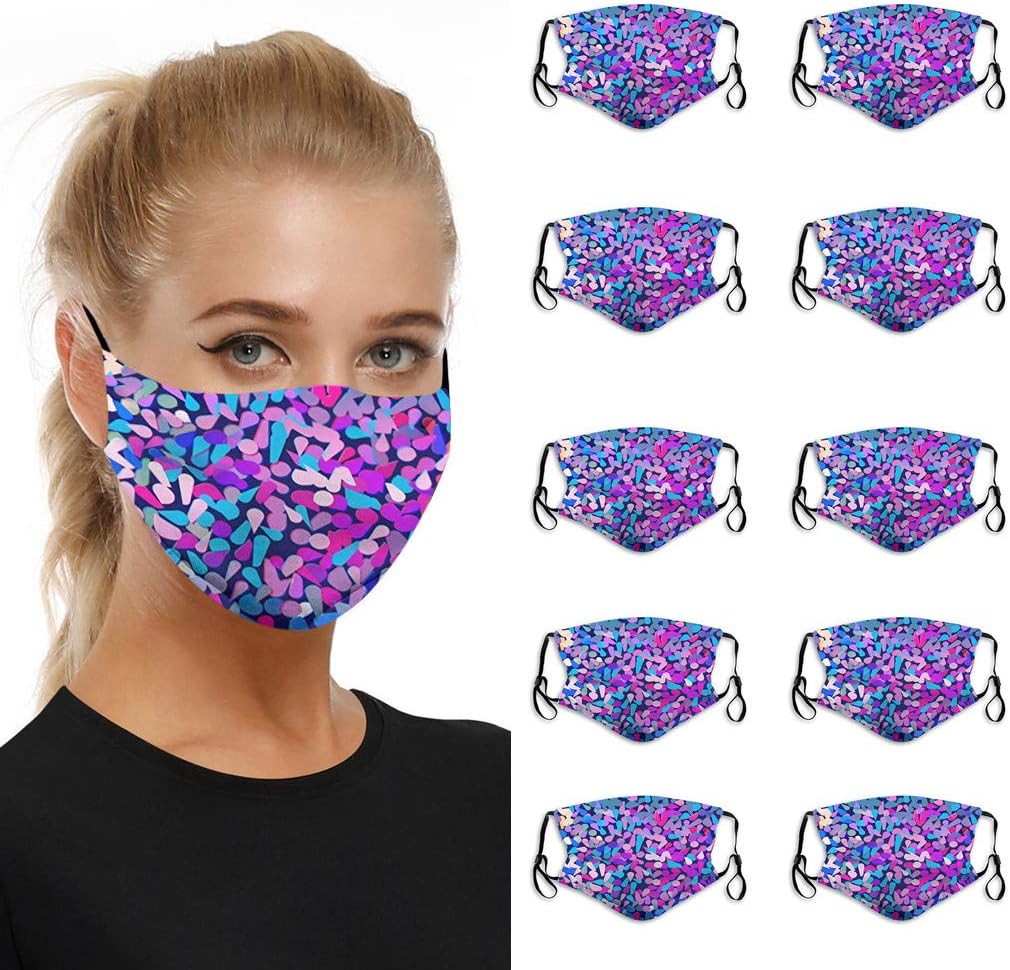 3/5/10pc Face for Dust Protection Anti Face Washable Earloop Reusable