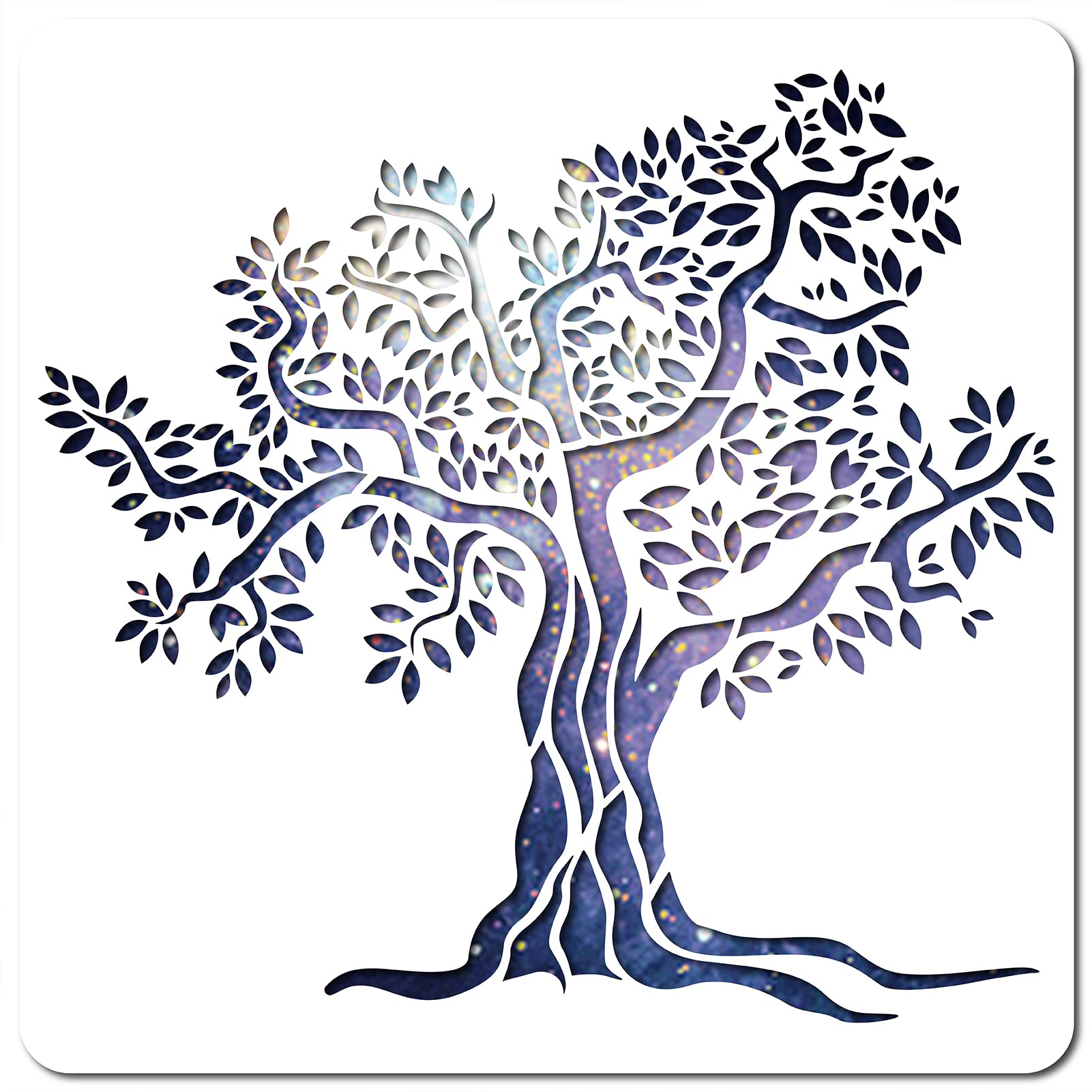 GORGECRAFT Tree of Life Stencil Template Large 11.8x11.8 Inch Reusable Sign Home Decor for Painting on Wood Wall Scrapbook Card Floor Drawing — image 1