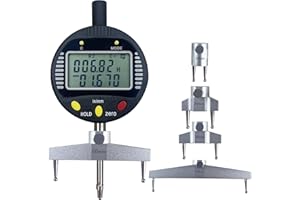 KWTAJIEQC Digital Inner and Outer Radius Gauge with (10/20/30/60/100mm) Replaceable Measuring Claws,Radius Range: 5-700mm (0.2-27.5in), Measurement Range: displacements 0-12.7mm (0-0.5in)