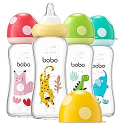 YOHKOH Natural Glass Baby Bottle with Natural