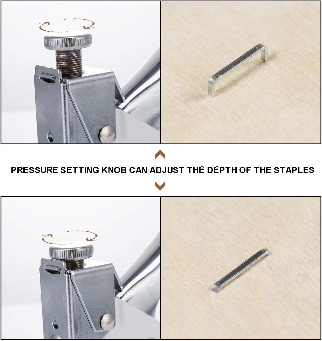WETOLS Staple Gun with Remover, Heavy Duty Staple Gun, 3 in 1 Manual Nail Gun with 3000 Staples(D, U and T-Type), for Upholstery, Material Repair, Carpentry, Decoration, Furniture, DIY WE-809 : Office Products