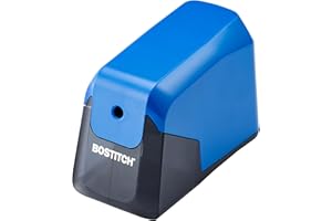 Bostitch Office Battery Pencil Sharpener, 4X Longer Cutter Life, Tip Saver Technology, Blue