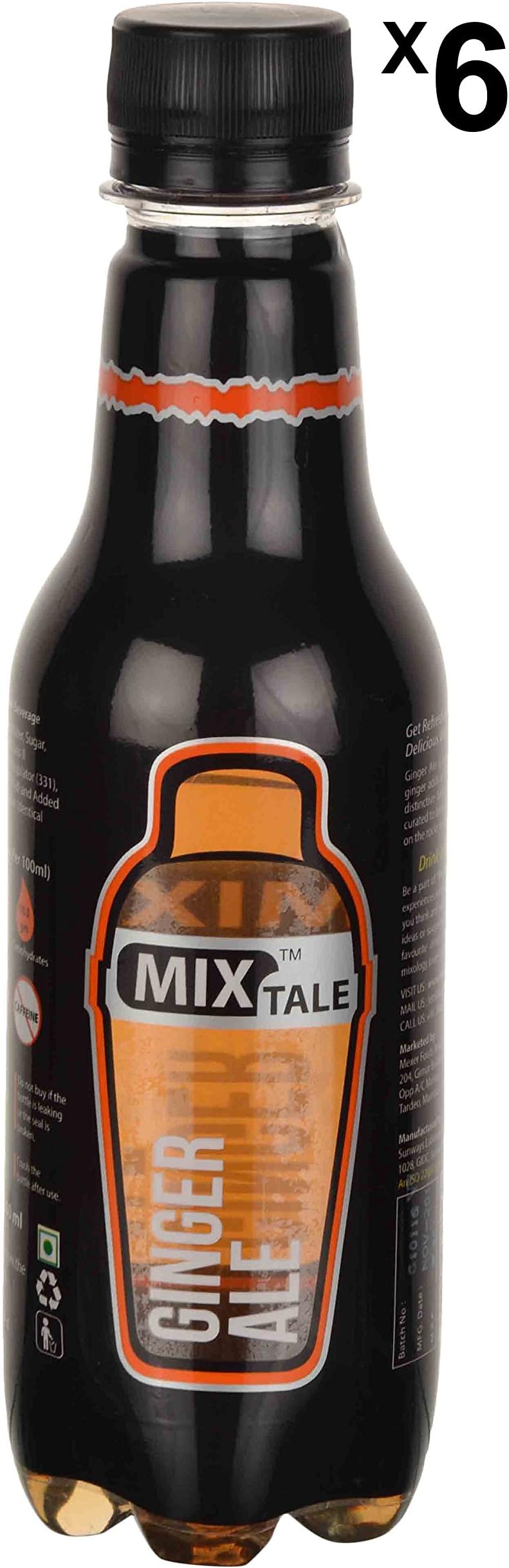 Mixtale Ginger Ale Ginger Ale, 300 ml (Pack of 6)