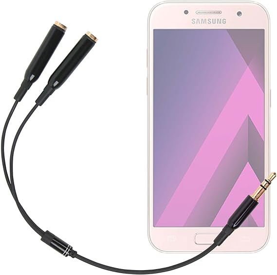 DURAGADGET Adaptateur Double pour écouteurs stéréo Jack 3.5 mm pour