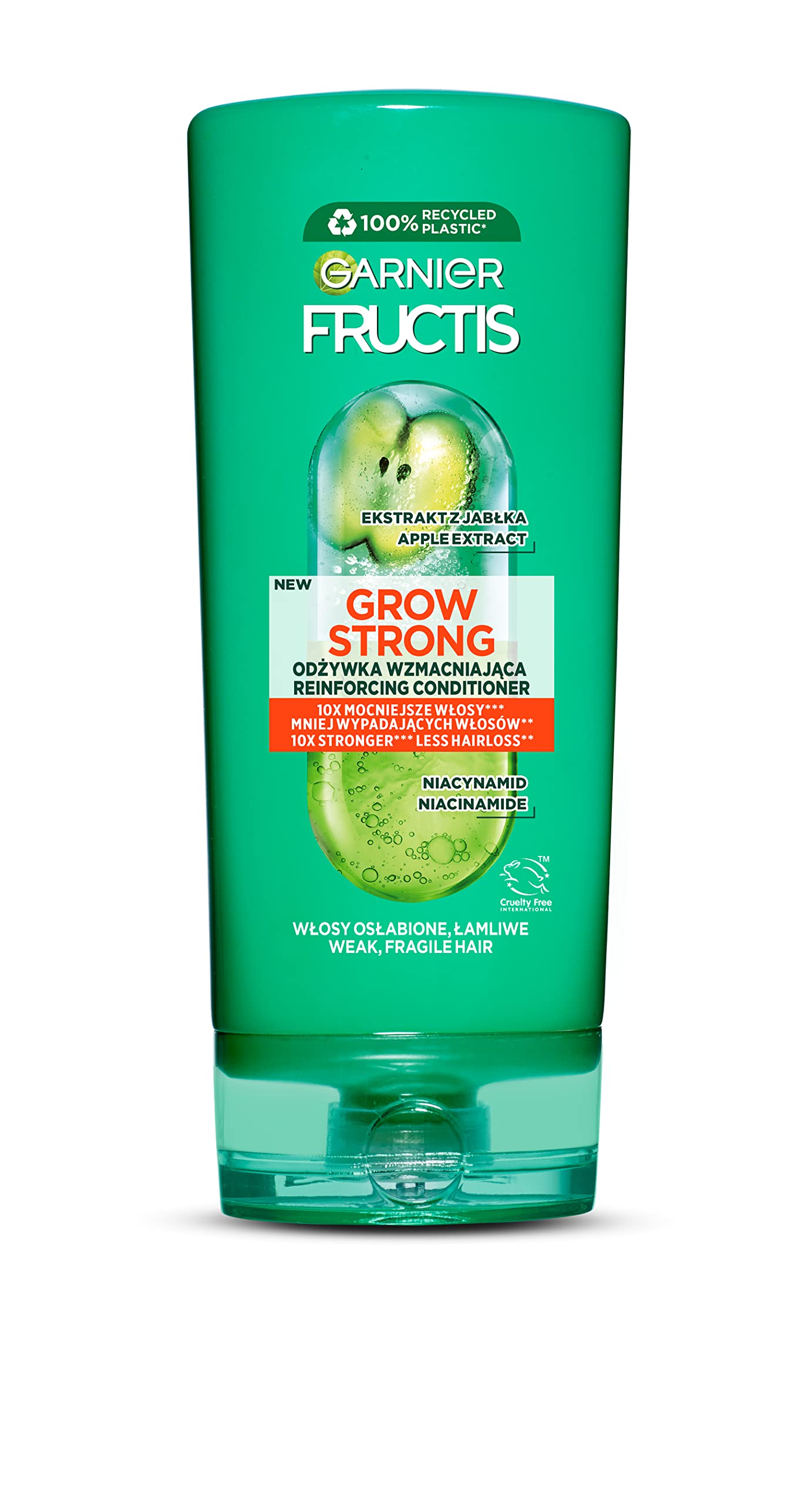 Garnier Fructis Grow Strong conditioner for weakened hair prone to loss, strengthens and reduces loss, 200 ml
