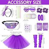 Crusward 80s Fancy Dress Costume Set Women Girls Tutu Bumbag Leg Warmers view 2