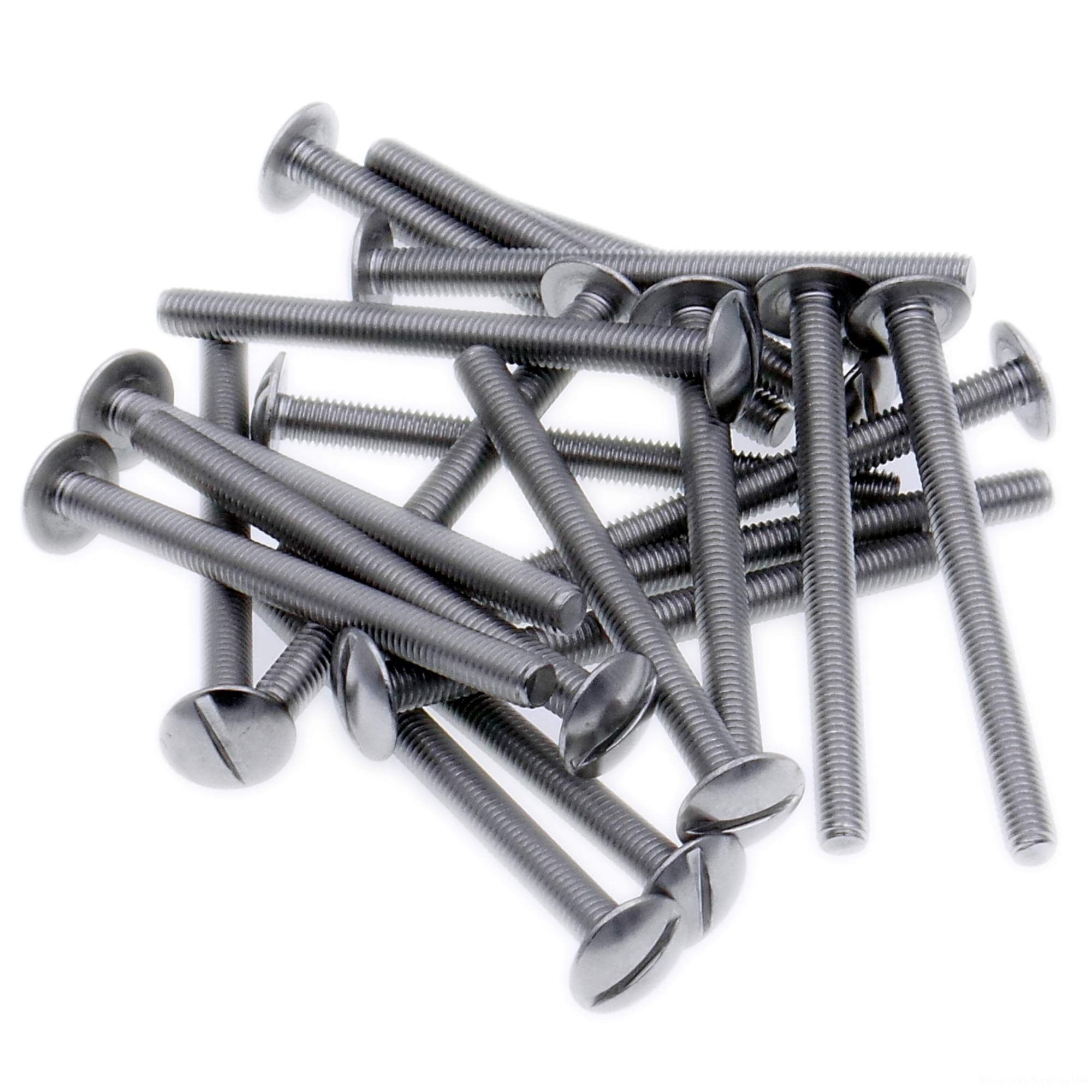 M3 (3mm x 45mm) Slot Mushroom Machine Screw (Bolt) - Stainless Steel (A2) (Pack of 20)