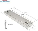 Magnetpro 8x 70lb Rectangular Neodymium Magnets 60x13.5x5mm Countersunk Hole view 4