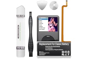 WAVYPO 【 900mAh 】 for iPod 5th - 7th Classic Battery, High Capacity 616-0232 Battery Replacement Compatible with iPod 5th - 7th Generation Video Classic A1136 A1238 6th 80GB 6.5th 120GB 7th 160GB 5th 30GB