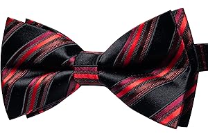 YourTies Silk Bow Ties for Men Striped Pre-tied Adjustable Bowties Woven Jacquard Formal Business Wedding Prom