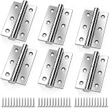 Bwintech 3 Pairs 75x50x2.0mm Chrome Fire Door Hinge Ball Bearing