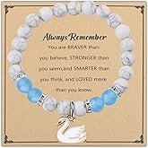 WSNANG Swan Gift Swan Pendant Bracelet Swan Jewelry Swan Lover Gift Swan Theme Inspirational Gift Animal Positive Jewelry