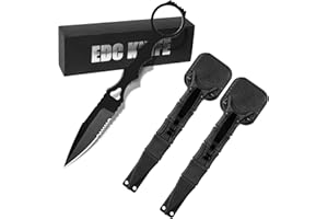 NOMADPEAK Fixed Blade Knife With Sheath with leather backing EDC Fixed Blade Knife 440c Steel Blade with Clip for Outdoor and Camping