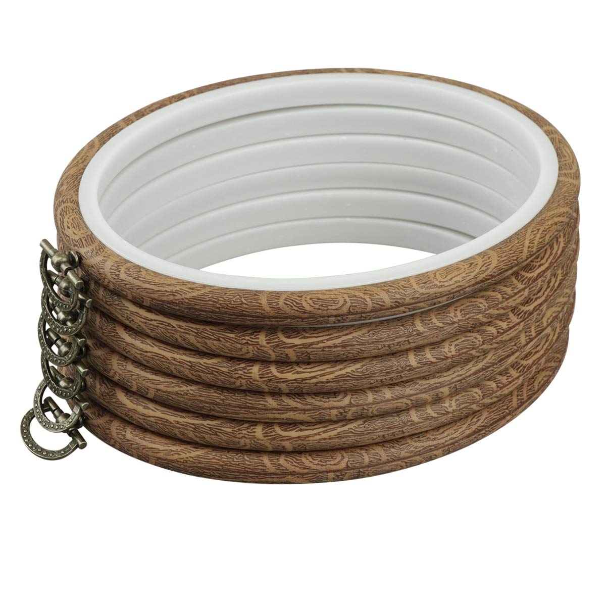 6 Pack 4.7x5.9 inch Mini Bamboo Circle,Embroidery Hoop Cross Stitch Hoop Ring for DIY Art Craft Handy Sewing (6 Pack 4.7x5.9 inch)