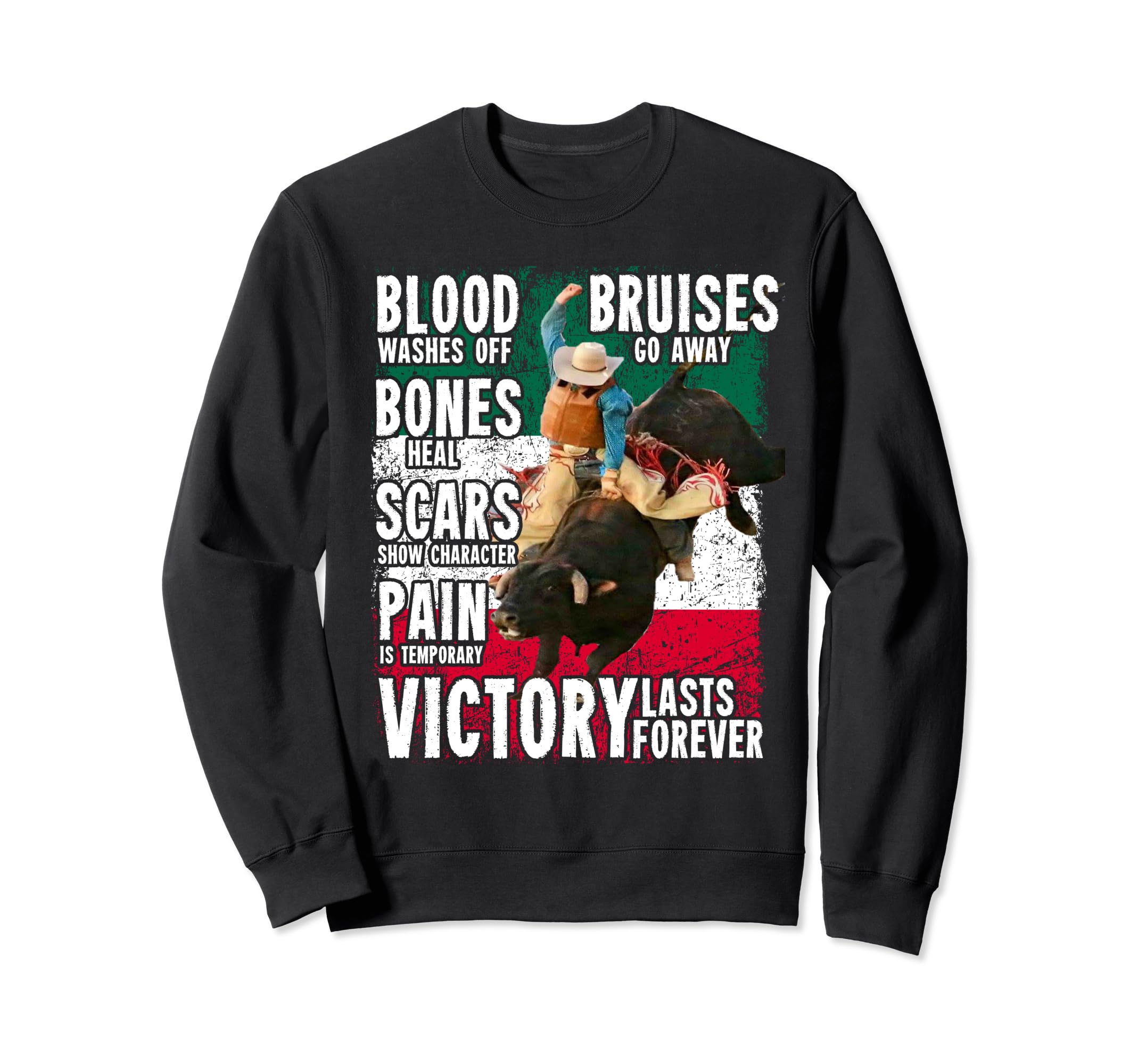 Mexico Bull-Riding Ranch Rider Mexican Cowboy Victory Sweatshirt