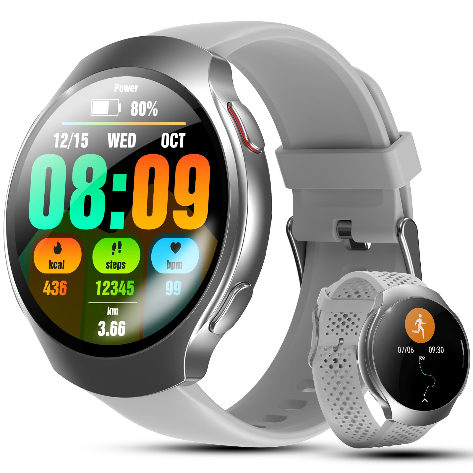 Photo 1 of 2026 AI Smart Watch with GPT, 1.43" AMOLED Corning 8H Display, Bluetooth Calls, GPS Route Tracking, 5ATM Waterproof, 150+ Sports Modes, Heart Rate Sleep Monitor, Fitness Smartwatch for Android iOS