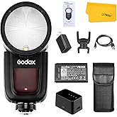 Godox V1-N V1N Round Head Flash for Nikon, 76Ws 2.4G 1/8000 HSS TTL Speedlight, 480 Full Power Shots, 1.5s Recycle Time, 10 L