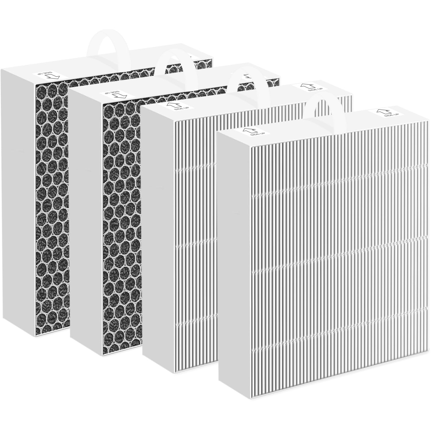 sieloonger 5400 Replacement Air Filter Compatible with BLUEAIR 5400 5410i 5440i AIR Purifier,H13 True HEPA 2-in-1 Replacement Filter, 3-Stage Filtration High-efficiency Activated Carbon,Pack of 4