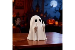 SHIFANQI Halloween Ghost Figurine - Spooky Resin Ghost Statue, Funny Cute Ghost Ornaments for Halloween Decorations, Porch and Indoor Home Office Desk Decor, Christmas,New Year’s Gifts