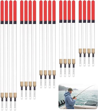 Siliget 20 Pcs Fishing Floats Set 5 Sizes Waggler Coarse Tackle Stillwater