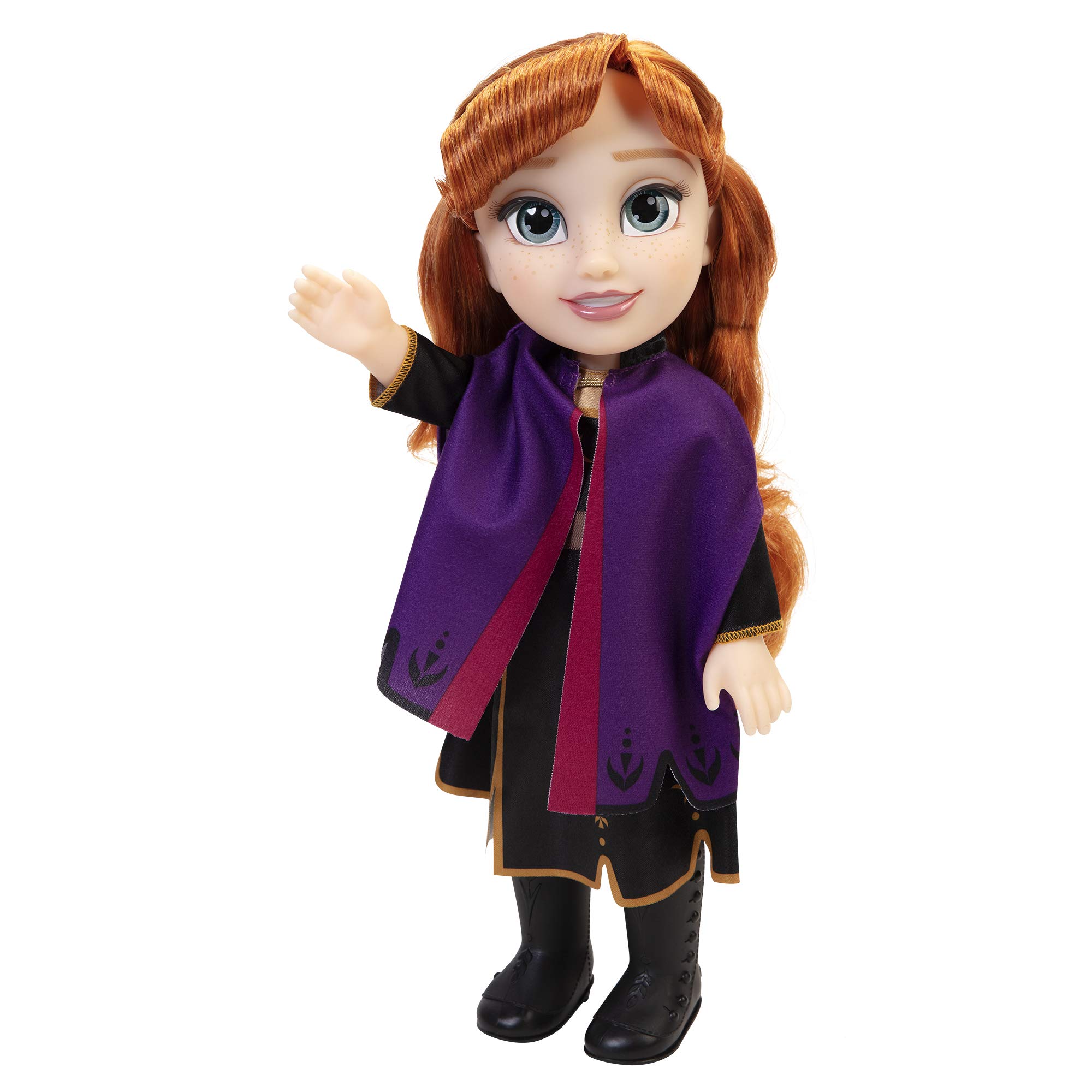 Disney Frozen 2 Anna Adventure Doll by JAKKS Pacific, 14" / 35cm Tall with Violet Travel Cape, Detailed Boots & Gorgeous Hairstyle - Perfect for Girls Ages 3+ — image 1