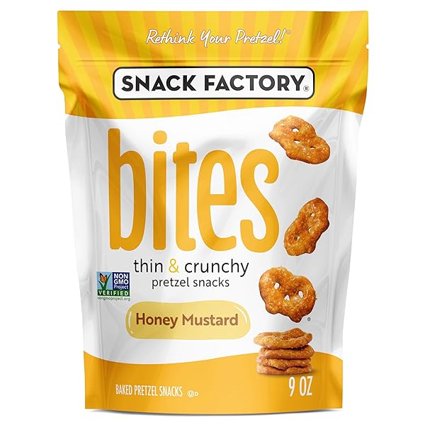 SNACK FACTORY HONEY MUSTARD BITES, 9 OZ BAG