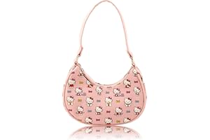 Hello Kitty, Bluey or Stitch Hobo Handbag Purse for Girls | All Over Print Crossbody Shoulder Bag with Adjustable Strap
