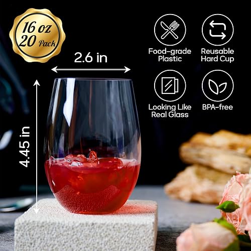 wine glass large Twisted Large Wine Glasses - Set of Four - Clear