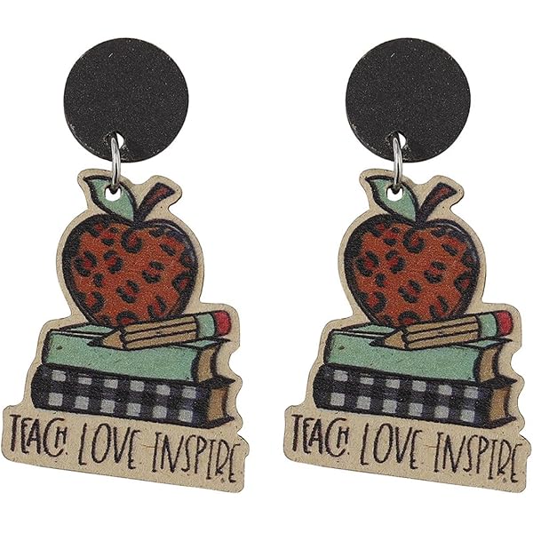 Funny Pencil Crystal Drop Dangle Earrings For Women & Teens - Teacher, Student Gift, Hypoallergenic