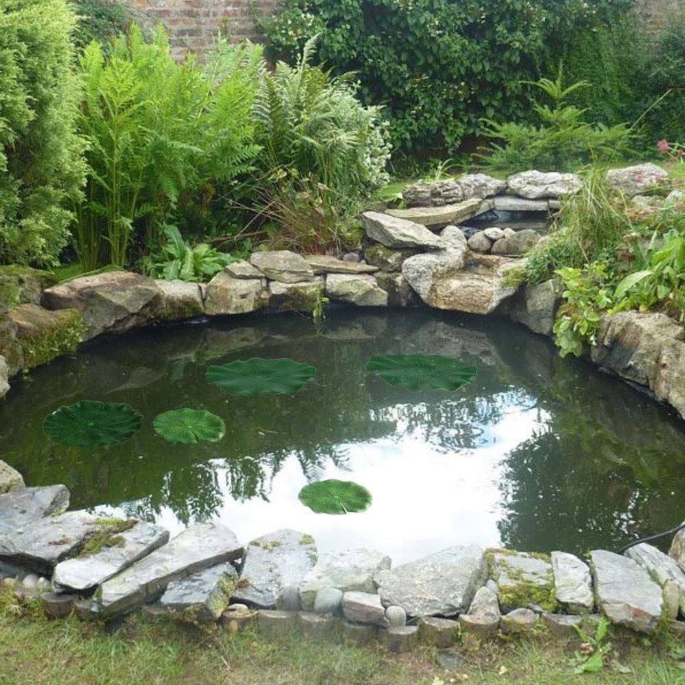 Ho2nle Artificial Lilies Pad Realistic Non Toxic Floating Water