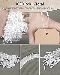 Uniclife 1000 Pcs Hang Tag Strings 8 Inch Price Tag