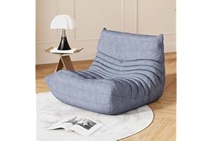 Snug Sofee Bean Bag Chairs for Adults, Bean Bag Sofa - Adult Size with Soft Waterproof Fabric for Living Room, Apartments, Reading Corner, Gaming, and Movie Venue (Gray)