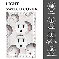 Cuitxrac Sports Design Baseball 1-Gang Outlet Cover