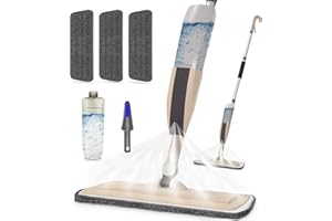 Microfiber Spray Mop for Floor Cleaning,Dust Mop with Sprayer with 3 pcs Washable Pads and 400ml Refillable Bottle,Beyoco Dry Wet Jet Mop for Kitchen Wood Floor Hardwood Laminate Ceramic Tiles