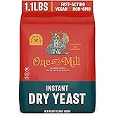 One in a Mill Instant Dry Yeast | 1.1 LB (Pack Of 1) [IMPROVED] Fast Acting Self Rising Yeast for Baking Bread, Cake, Pizza D