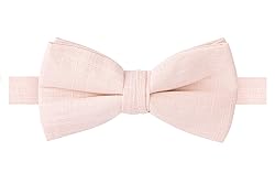 Spring Notion Men's Linen Blend Bow Tie Blush Pink