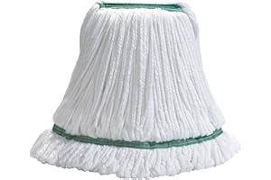 Winco Microfiber Commercial Microfiber Mop Head with Looped Ends, Large