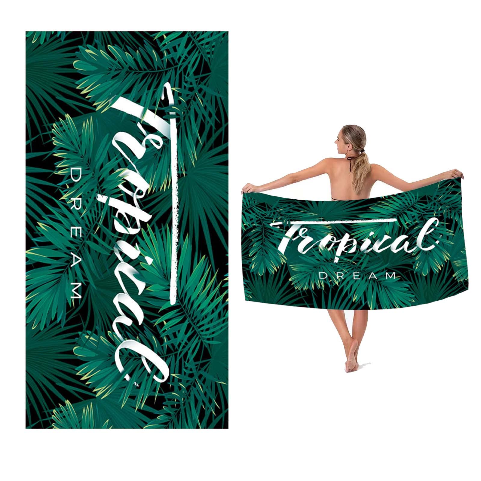 Sricam Beach Towel, Oversized Extra Large 180 * 80CM Quick Dry Towel Large Gym Swimming Towel Lightweight Adults Beach Towel Perfect for Travel, Swimming, Holiday