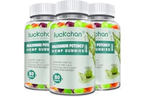 LUCKCHAN (3 Packs) Hemp Gummies High Potency - Pure Extra Strength Organic Hemp Oil Gummies - 100% Natural Bear Hemp Gummy for Adults