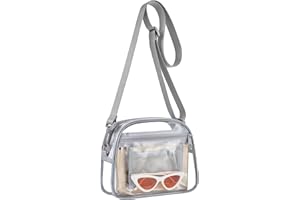Busiuw Clear Bag for Stadium Events 12x12x6 Clear Purse Clear Crossbody Bag for Concerts Sports Festival